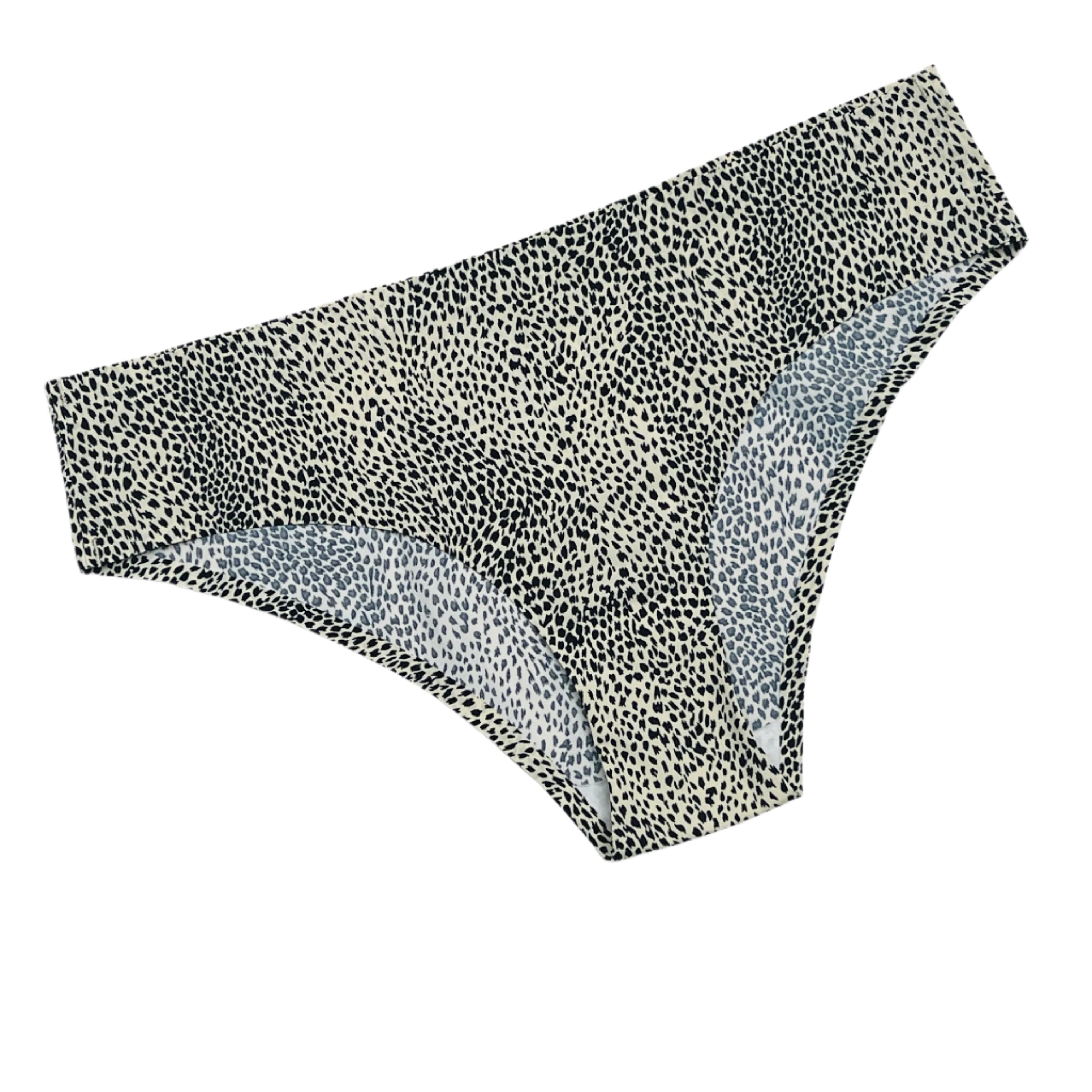 Mid-Waist Laser-Cut Briefs - Leopard