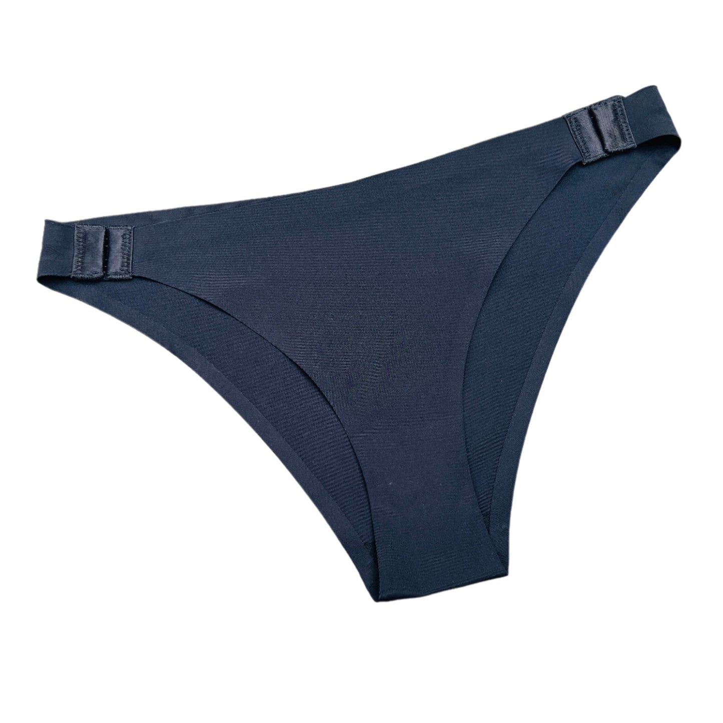 Niedrig Taillen Laser-Cut Slip mit Seitlichen Haken - Schwarz