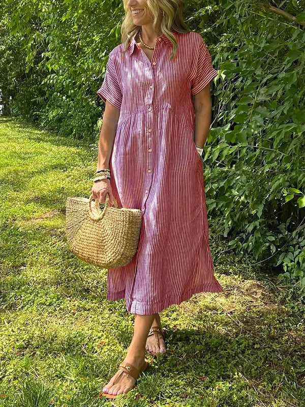 Amirah™ | Elegant striped dress