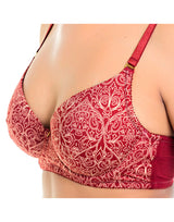 ZEN Series lightly padded underwire bra with low back and swan hook straps – Merlot