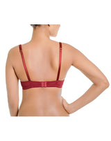 ZEN Series lace bra with underwire, super soft, lightly padded cups – Merlot