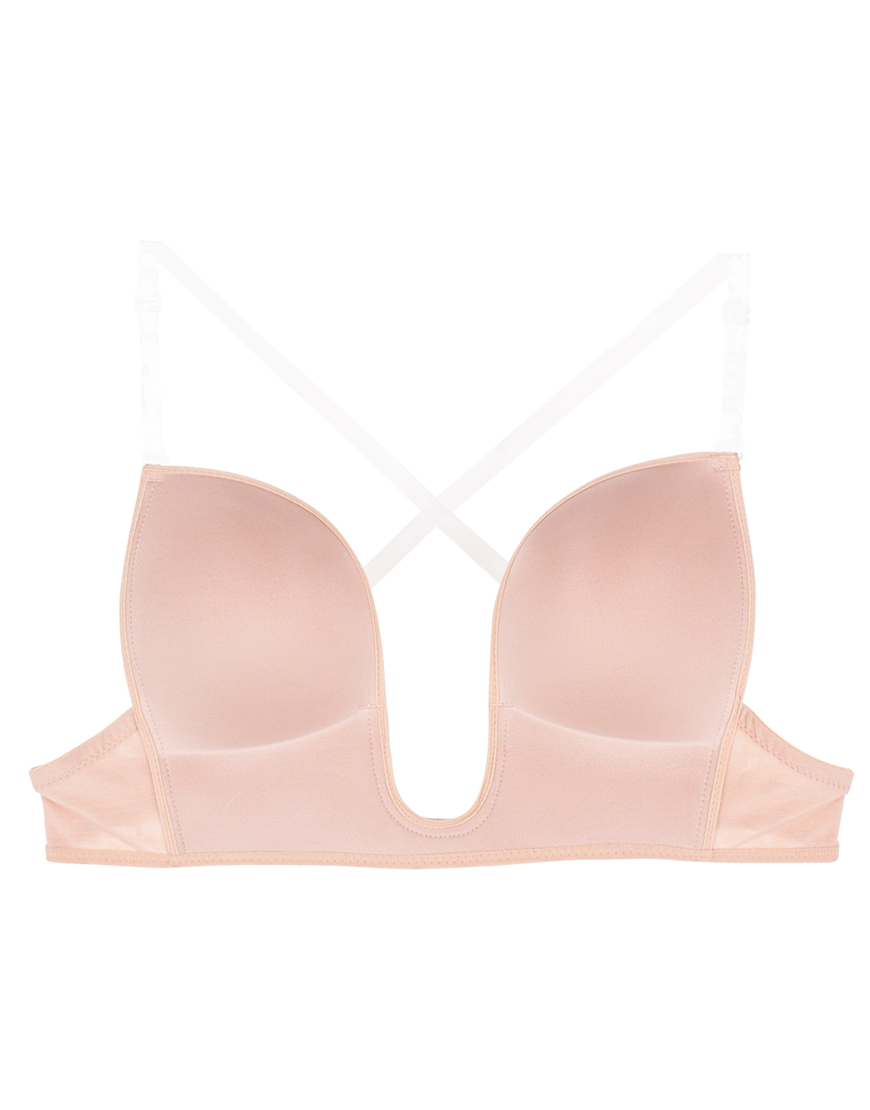 Losha Level 2 Plunge Push-Up Bra with Adjustable Straps and Mesh Wings