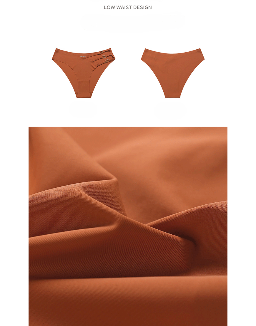 Losha Low Waist Laser-Cut Briefs with Pretty Side Decoration Design - ROST