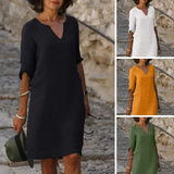 Maya™ | Timeless V-neck midi dress