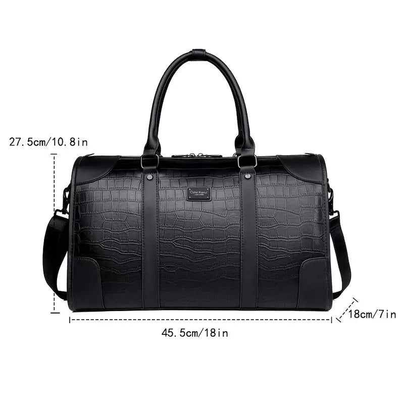Premium Leather Weekender Duffle Bag | Ignatius