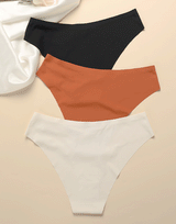 Losha Pack of 3 Low Waist Laser-Cut Briefs with Pretty Side Decoration Design