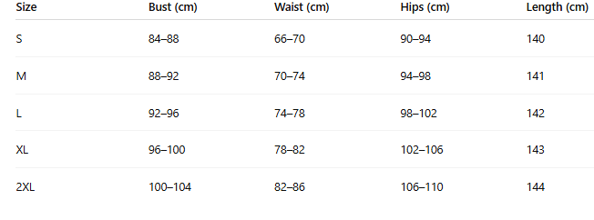 Size chart for Giada™ | Colorful pleated midi dress