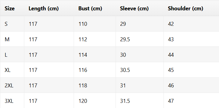 Size chart for Suzie | Flattering Dress