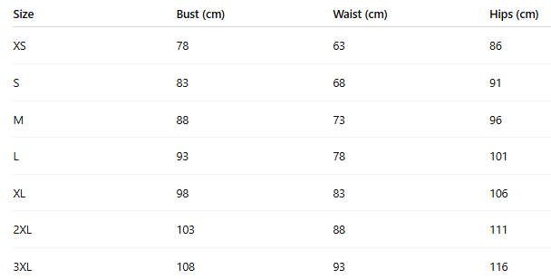 Size chart for Milena™ | Floral one-shoulder dress