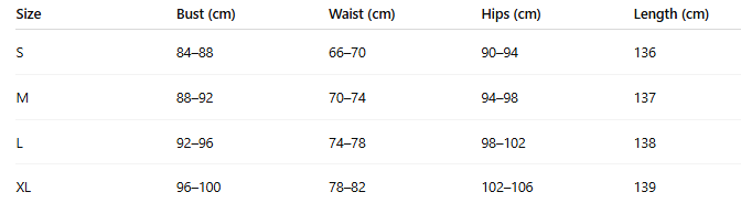 Size chart for Ilaria™ | Elegantes Sommer-Set