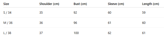 Size chart for Dunes™ Knit Sweater Dress