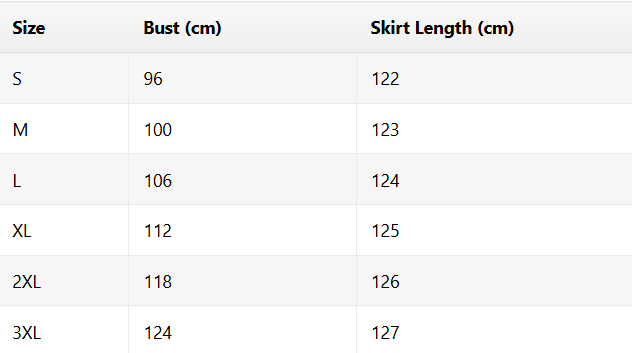 Size chart for Ginny | Vintage Striped Dress