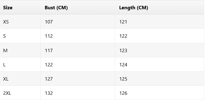 Size chart for Megan | Midi Dress
