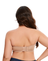 Losha Curvy Leicht gepolsterter trägerloser Bügel-BH – Hautfarbe
