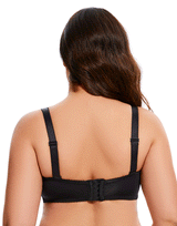 Losha Curvy Leicht gepolsterter trägerloser Bügel-BH – Schwarz