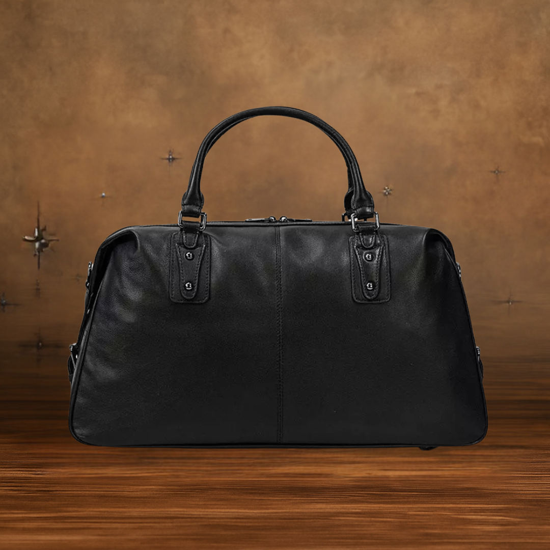 Zion™ | Black Leather Travel Bag