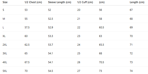 Size chart for Ayvanna™ | Chic Colored Sweater