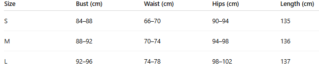 Size chart for Tiziana™ | Long Dress