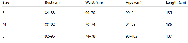 Size chart for Sold out