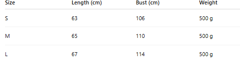 Size chart for Ivelyn™ | Timeless cashmere sweater 
