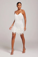 Sorvaya™ | Glamorous Feather Dress