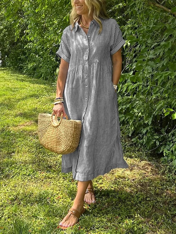 Amirah™ | Elegant striped dress