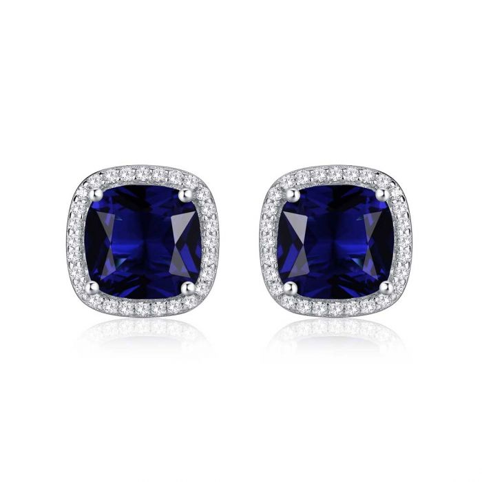 Sapphire | Square Stud Earrings