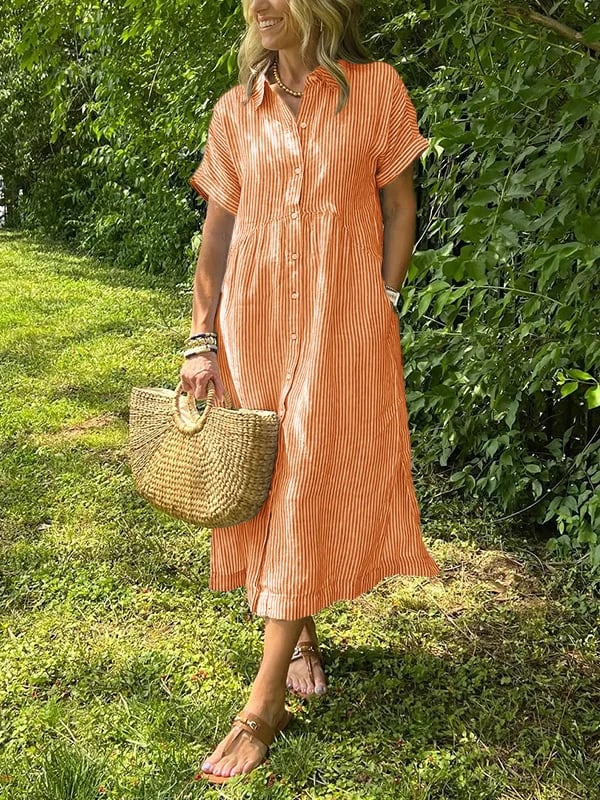 Amirah™ | Elegant striped dress
