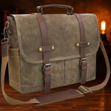 Lysander™ | Men's Black Leather Backpack