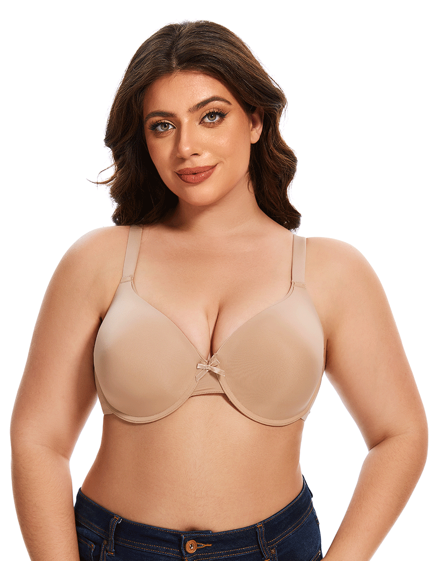 Losha Curvy Lightly Padded T-Shirt Bra – Beige
