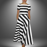 Bellamy™ | Luxury Striped Craft Dress