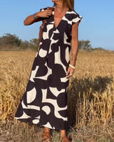 Sophia™ | Printed V-neck dress