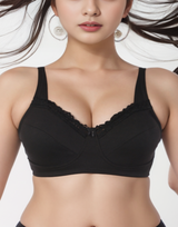 BH mit voller Abdeckung, super Unterstützung, nahtlos geformte Cups, Minimizer – Schwarz