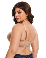 Losha Curvy Leicht gepolsterter trägerloser Bügel-BH – Hautfarbe