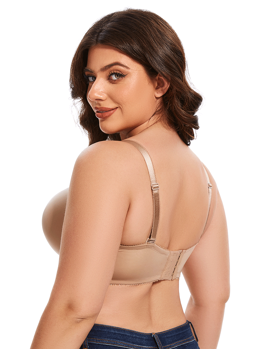 Losha Curvy Lightly Padded Strapless Underwire Bra – Skin Tone