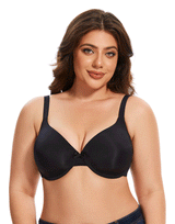 Losha Curvy Lightly Padded T-Shirt Bra – Black