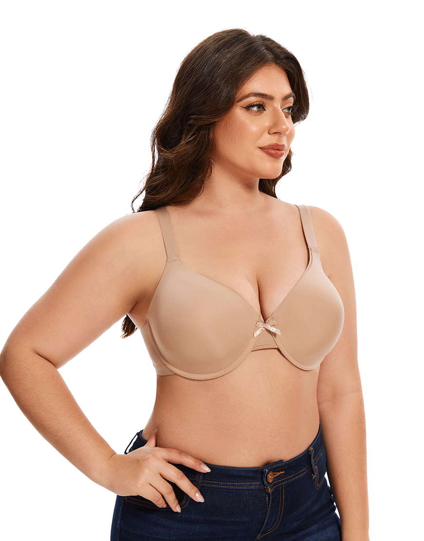 Losha Curvy Lightly Padded T-Shirt Bra – Beige