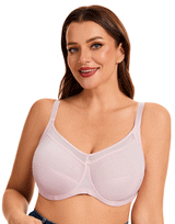 Quattro Plus Support Full-Coverage Underwire Bra with Side Shaping Panels – Quartz Pink