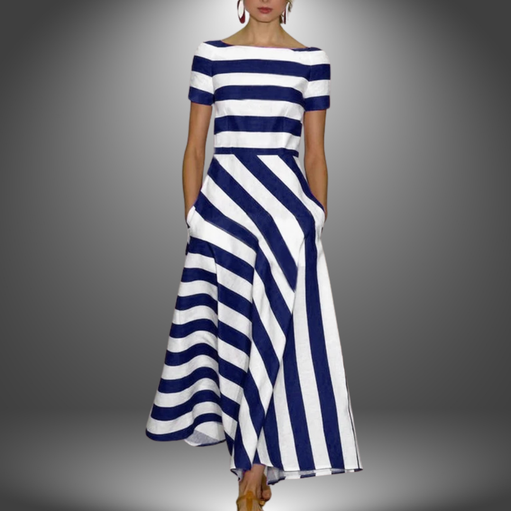 Bellamy™ | Luxury Striped Craft Dress