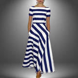 Bellamy™ | Luxury Striped Craft Dress