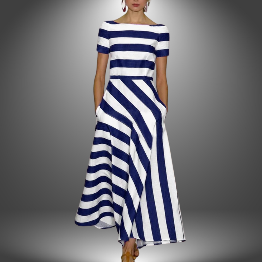 Bellamy™ | Luxury Striped Craft Dress
