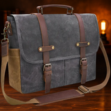 Lysander™ | Men's Black Leather Backpack