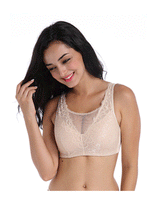 Modischer Spitzen-BH nach Operation mit Taschen – Hautfarben