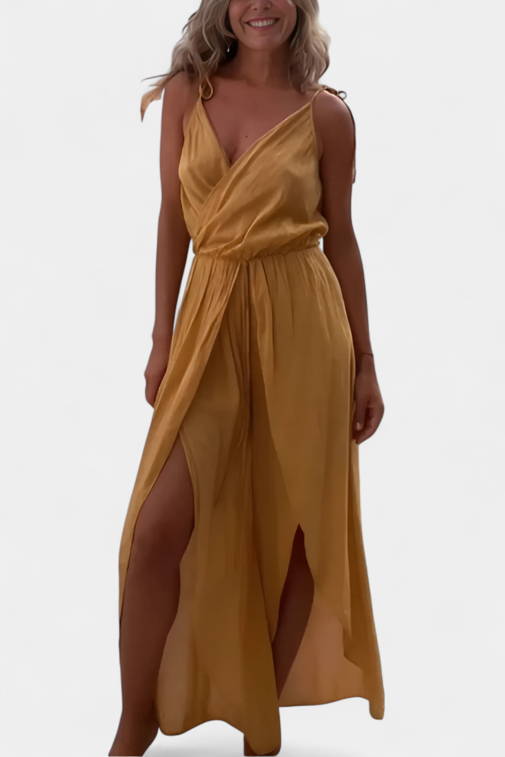Myra™ | Cotton suit with side slit