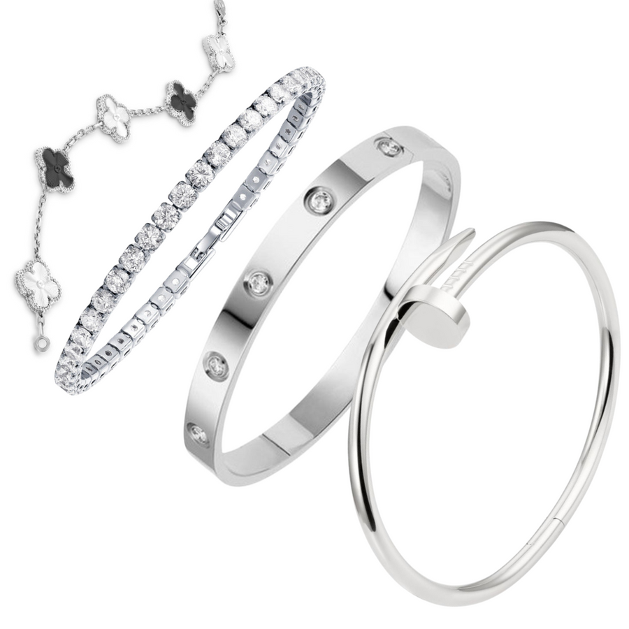 Serenya™ | Luxurious Monochrome Clover Set