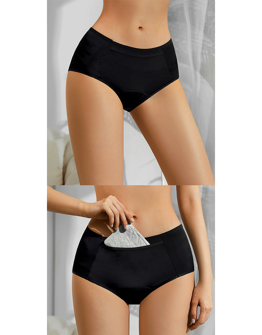 Losha Low-Waist Triple Layer Period Panties with Pocket