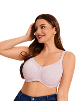 Quattro Plus Support Full-Coverage Underwire Bra with Side Shaping Panels – Quartz Pink