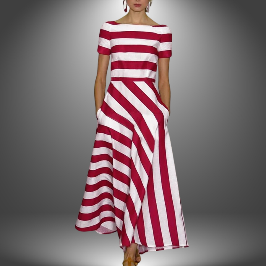 Bellamy™ | Luxury Striped Craft Dress