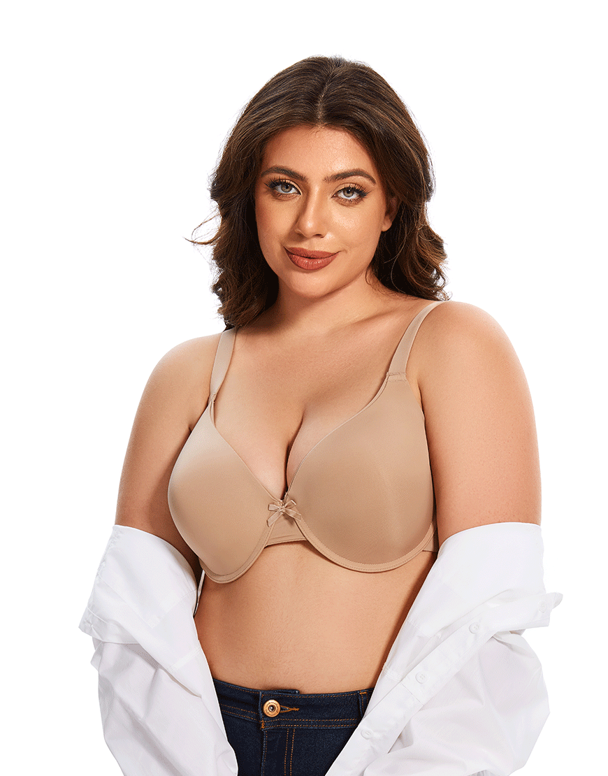 Losha Curvy Lightly Padded T-Shirt Bra – Beige