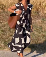 Sophia™ | Printed V-neck dress